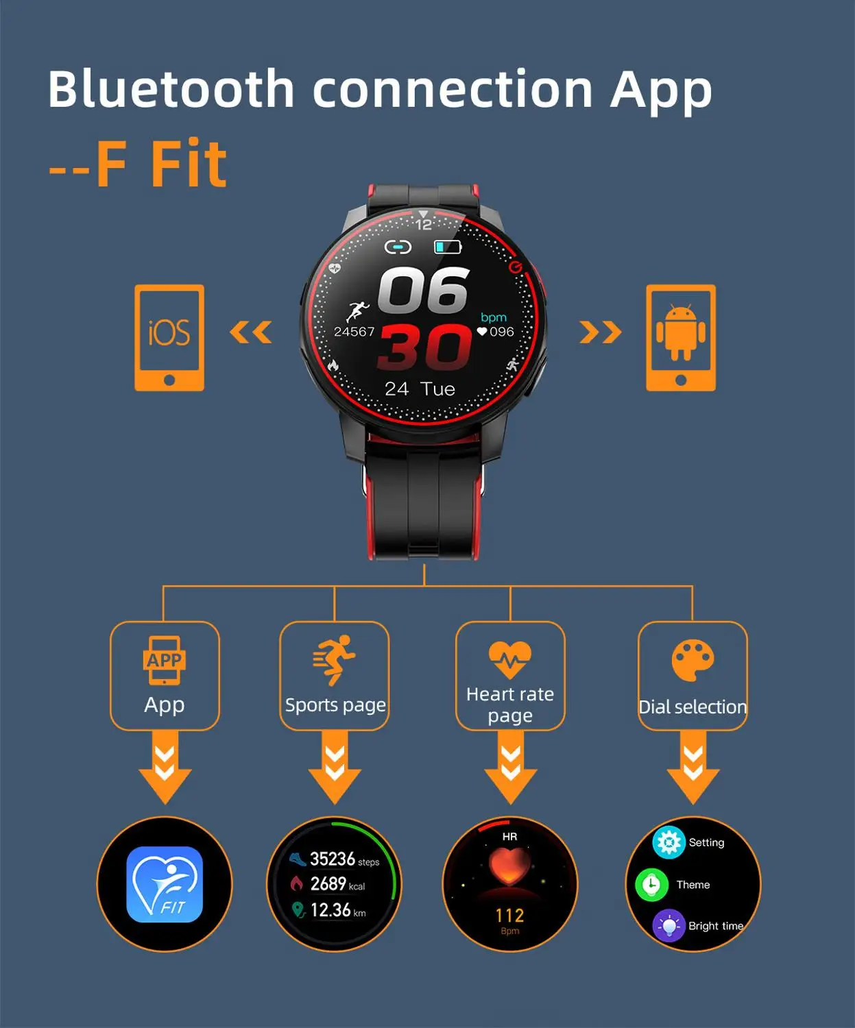 Водонепроницаемые спортивные Смарт часы R18 с Bluetooth 5 0 и Пульсометром|Смарт-часы| |