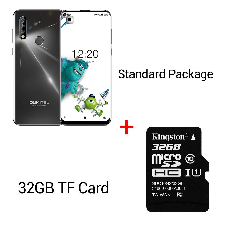 Black N 32GB Card OUKITEL C17 Pro 6,3" 19,5: 9 Android 9,0 мобильный телефон MTK6763 Восьмиядерный 4 Гб ОЗУ 64 Гб ПЗУ двойная задняя Тройная камера 4G LTE смартфон - Цвет: Black N 32GB Card