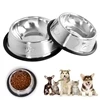 

2PCS Pet Bowls Dog Food Water Feeder Stainless Steel Anti-slip Cat Puppy Feeding Supplies Small Dog Pet Haustiere Accessories