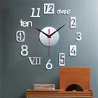 Креативные акриловые минималистичные настенные часы, современные настенные часы сделай сам, 3d декоративные зеркальные наклейки с поверхностью, Декор для дома и офиса, настенные часы