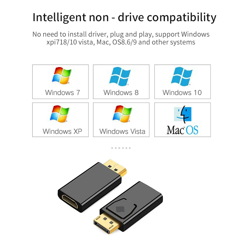 Дисплей Порты и разъёмы DP мужчина к HDMI Женский адаптер конвертер Видео Аудио