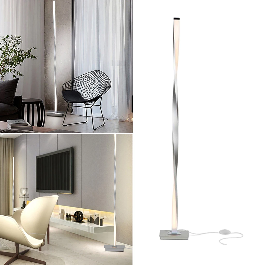 売却 Super Bright Twist Floor Lamps Tall Standing Pole Light Spiral Curved Floor Lamp Bedroom Living Room Cafe Tall Small Lght Corner