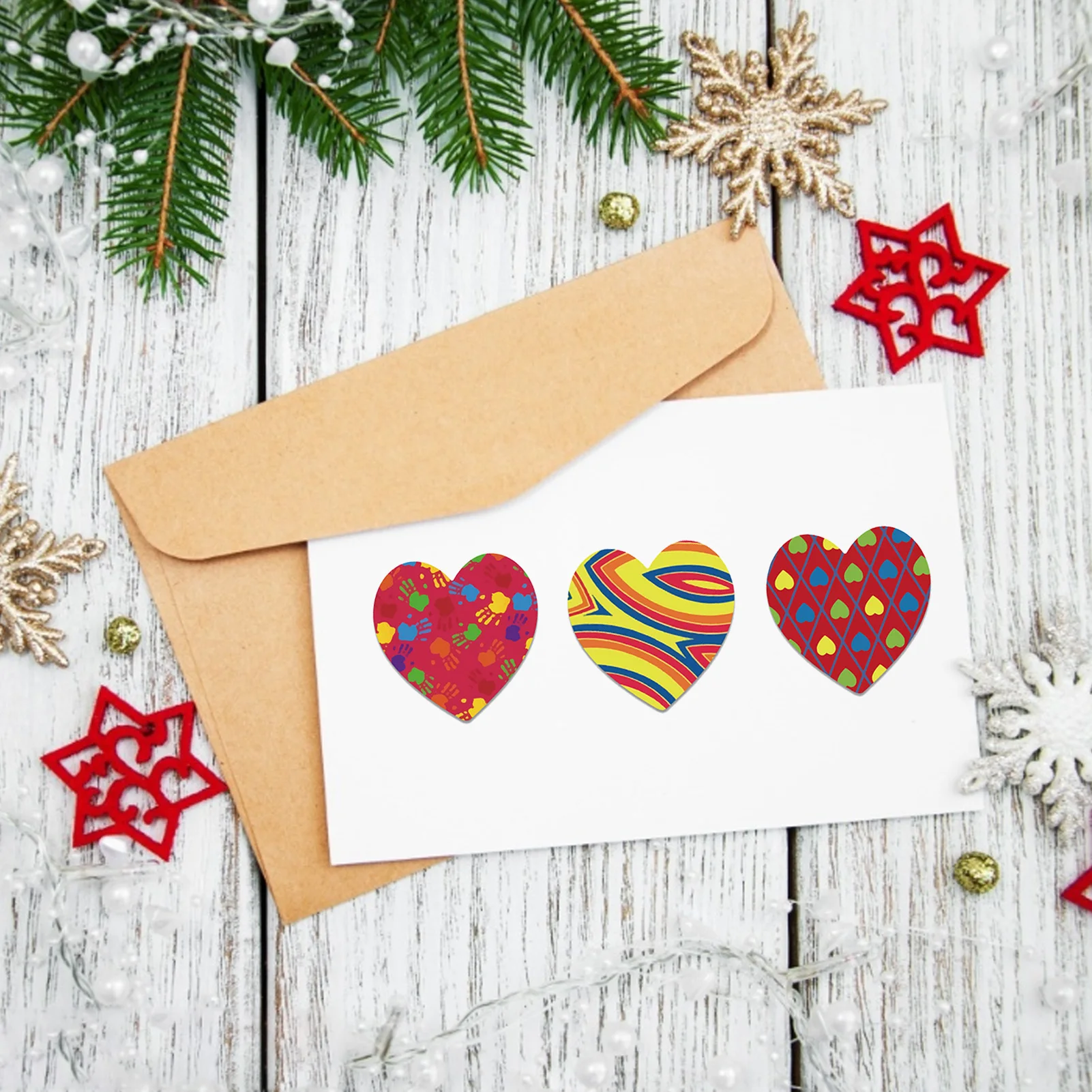 Наклейки на День святого Валентина декоративный самоклеящийся конверт в виде