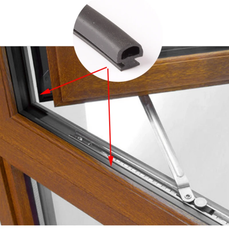 

Герметичные ленты EPDM 5/6/7 мм, алюминиевые герметичные пластиковые полоски для дверей и окон, энергосберегающие для окон и дверей