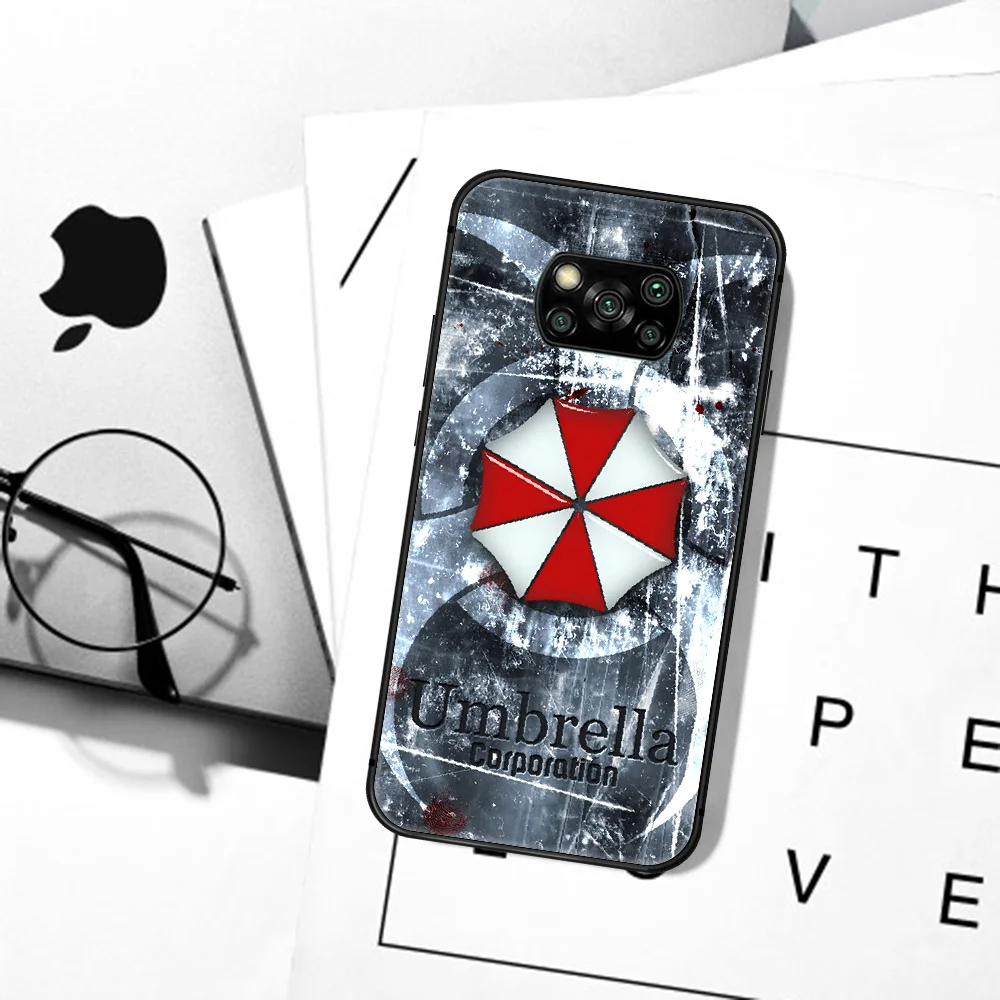 

Umbrella Corporation Phone Case For Xiaomi Mi Note 10 A3 9 MAX 3 A2 8 9 Lite Pro Ultra black Hoesjes 3D Cover Tpu Shell Painting