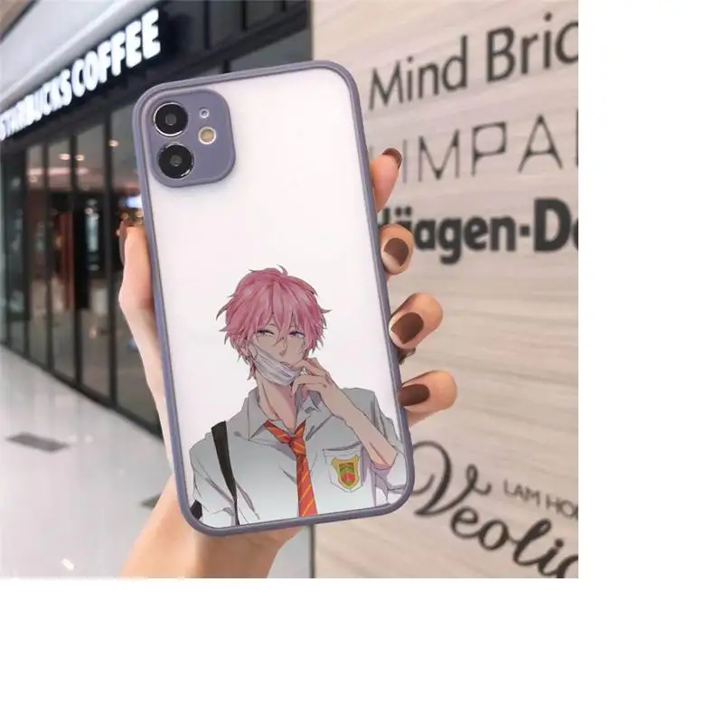 

Yarichin bitch Club Anime Phone Case Matte transparent For Gray iPhone 12 Mini 11 Pro XR XS Max 7 8 Plus X Back Cover