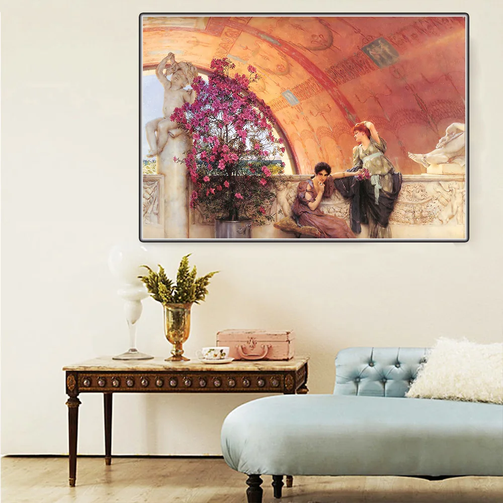 

Citon Lawrence Alma-Tadema《Unconscious Rivals 1893》Canvas Oil Painting Artwork Poster Picture Modern Wall Decor Home Decoration