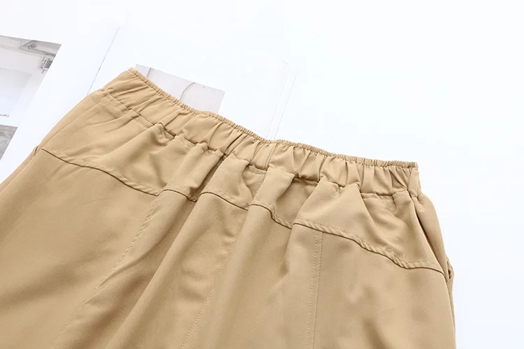 

Plus size Elastic Waist women loose Harem Pants 2021 new spring autumn casual ladies pants female khaki black trousers