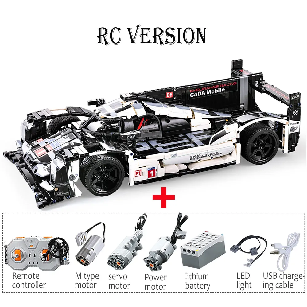 RC 919 Racing Car Cada RC внедорожный автомобиль Adventurer Technic строительные блоки пульт дистанционного управления автомобиля кирпичи blocktoy детские игрушки для детей мальчиков - Цвет: RC 919 Racing Car