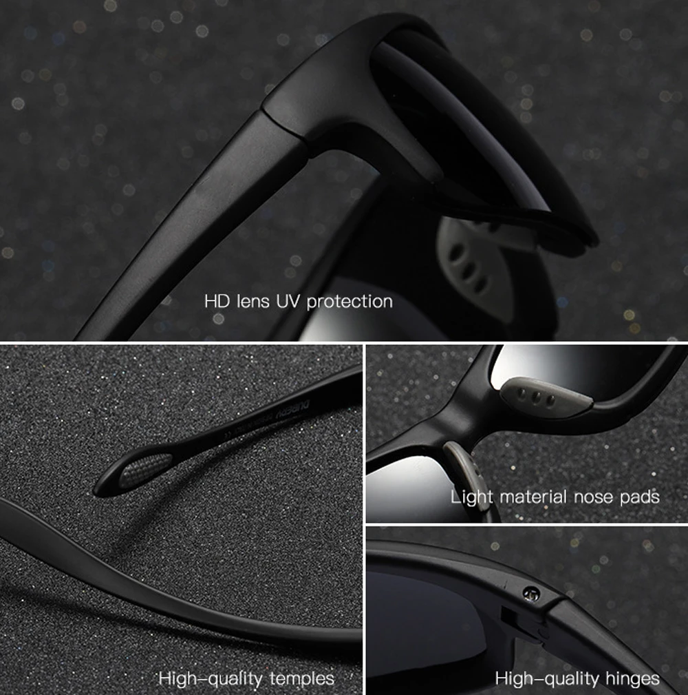 Очки солнцезащитные мужские ультралегкие поляризационные зеркальные в оправе