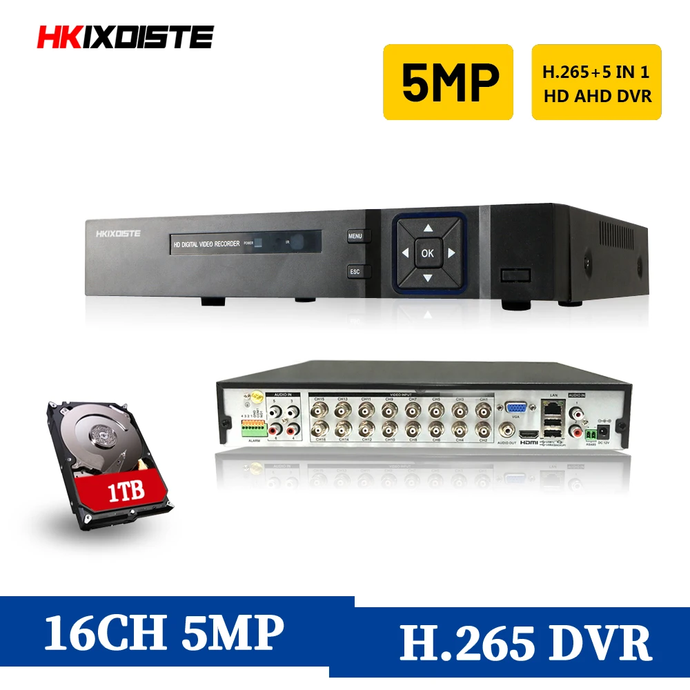 Камера видеонаблюдения hkixdiche гибридная камера безопасности 16 каналов DVR Onvif 4 МП AHD