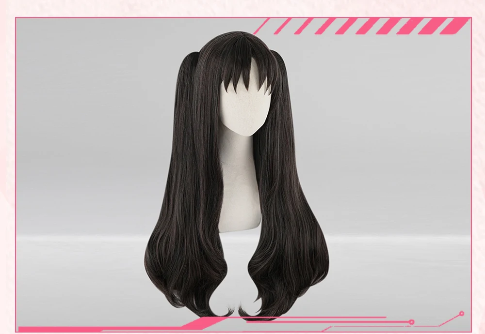 AniHut Tohsaka Rin парик Fate Grand Order косплей парик Fate Stay Night Косплей волосы Tohsaka Rin черные длинные прямые женские волосы