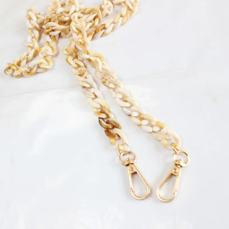 

Women Fashion Acrylic Resin Chain Bag Strap for Handbags Gold Purse Chains for Plastic Bags Accessories Acrylic Plastic Chain