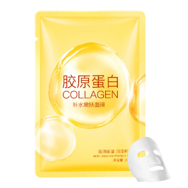 collagen Естественное плавное увлажнение, маска для лица, контроль жирности, увлажняющая маска для лица, Питательная, сужающая поры, отбеливающая маска, уход за кожей - Цвет: collagen