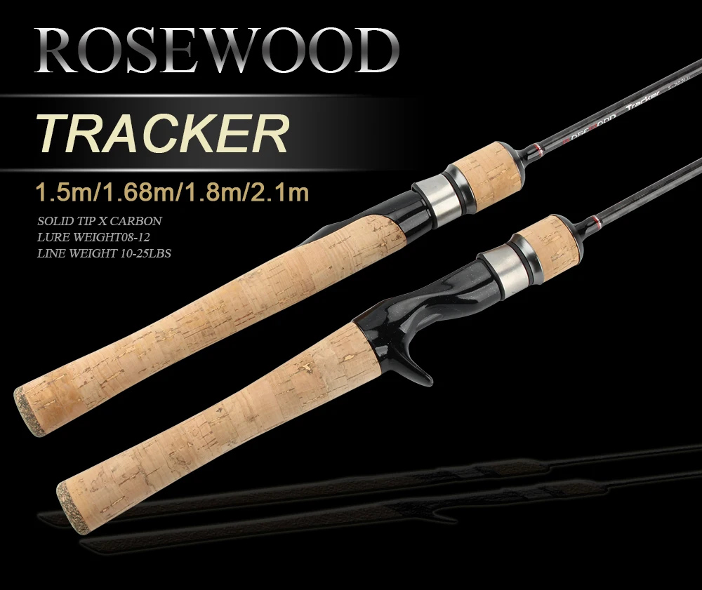 Портативная Удочка RoseWood UL с твердым наконечником, углеродная спиннинговая Удочка 1,5-2,1 м, вес приманки 8-12 г, литые удочки с пробковой ручкой