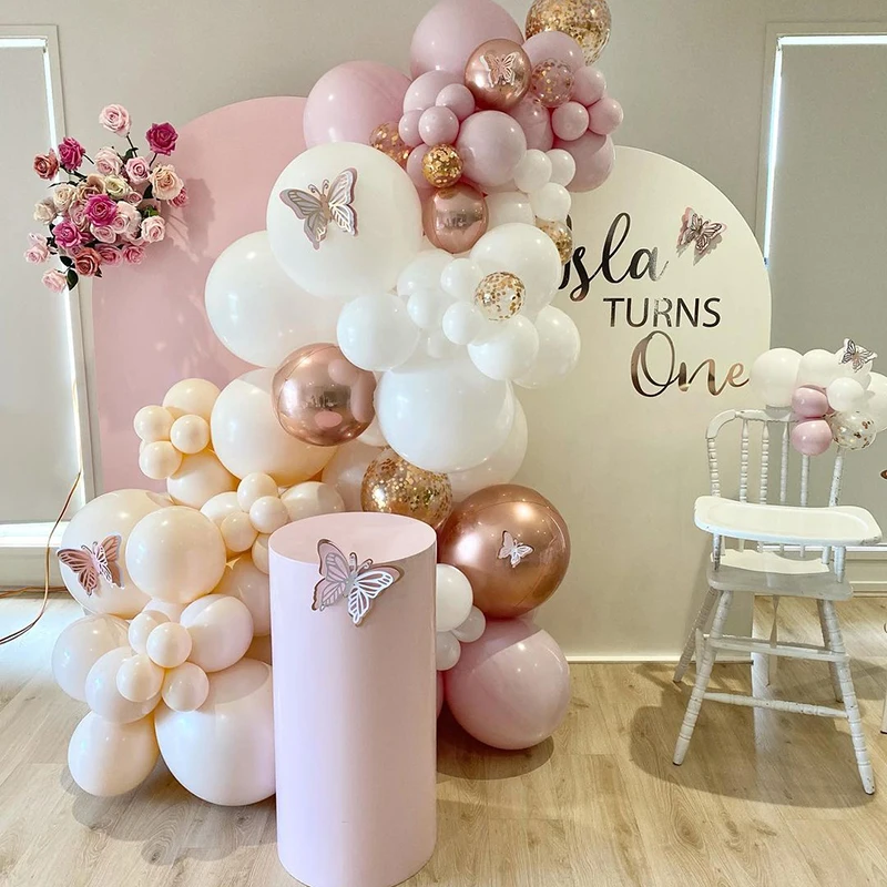 

YAYAZI 100 шт. Макарон конфеты пастельные Ретро абрикосовые хромированные розовые золотые матовые латексные шары для сада фотообои для дня рожд...