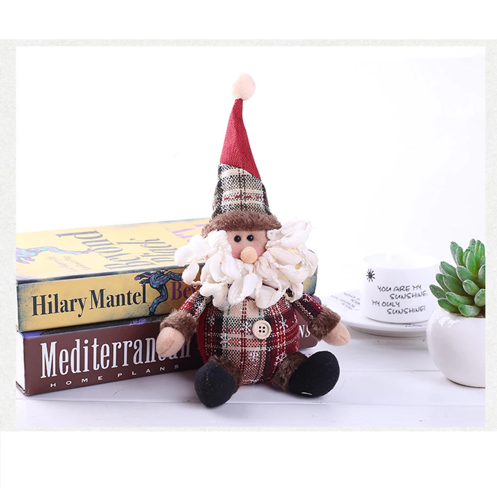 

Lovely Christmas Santa Snowman Elk Doll Toys Christmas Tree Hanging Ornament Party New Year Christmas Decor For Home