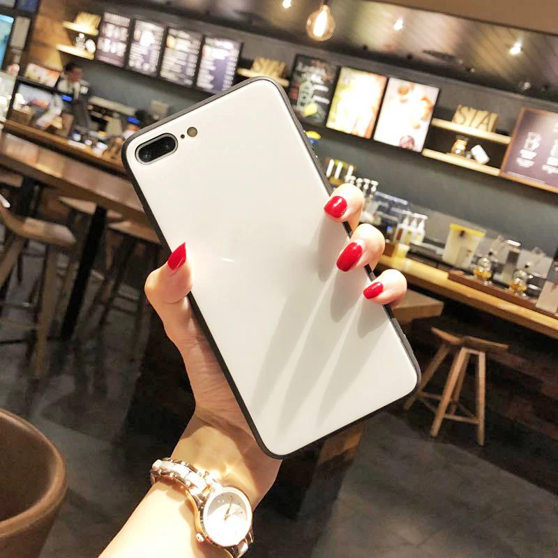 Для iphone XS MAX X XR coque силиконовый чехол 7Plus из закаленного стекла для мобильного