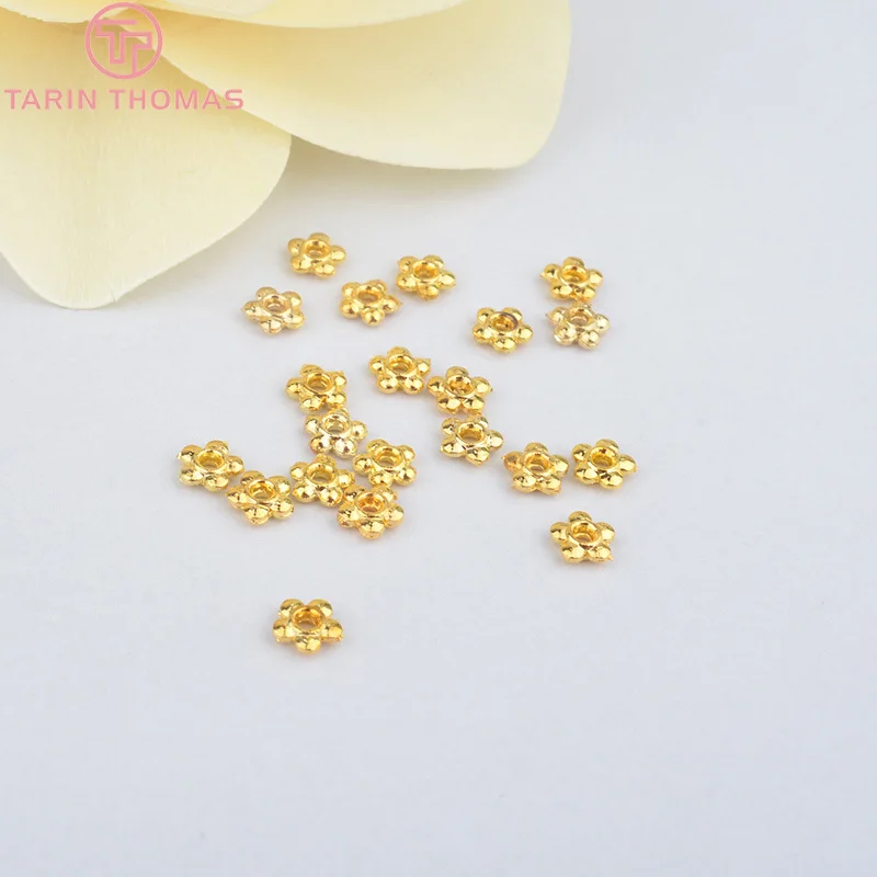 100 шт. декоративные бусины из цинкового сплава 4 5 мм|jewelry findings|handmade jewelry accessoriesjewelry