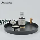 Настольный поднос в скандинавском стиле с ручкой, пластиковые круглые подносы для ювелирных изделий, поднос для гостиной, кухни, настольное украшение для дома