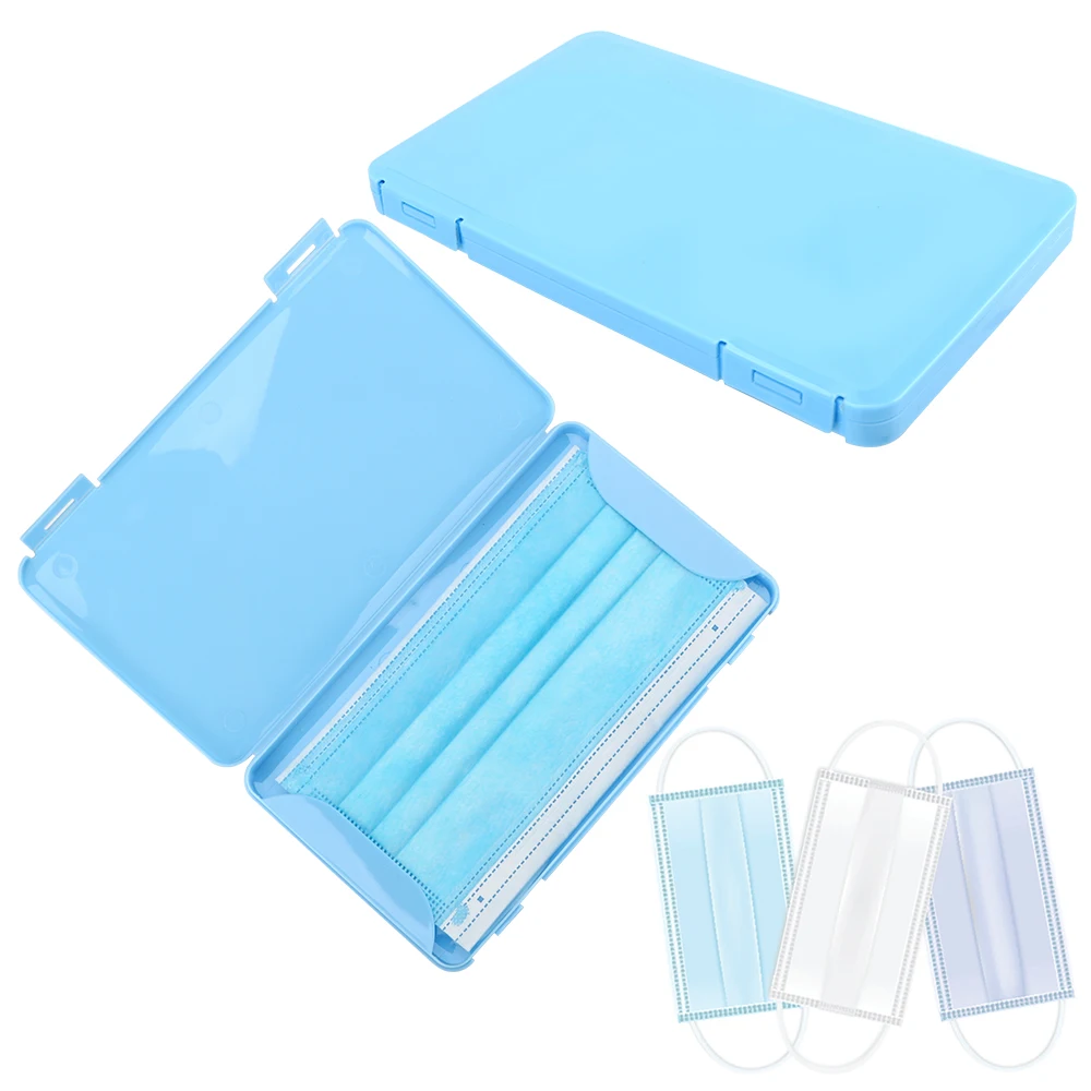 

Портативный контейнер для хранения маски на лицо, держатель для маски, пыленепроницаемый влагостойкий одноразовый чехол для хранения маск...