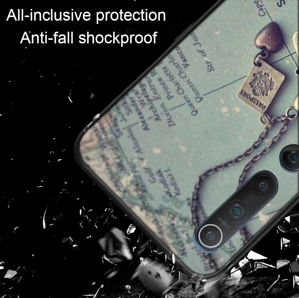 Дорожный Чехол с картой мира для Xiaomi Redmi Note 10 8T 9 8 7 Pro 9A MI 9T SE A2 A3 Lite Poco X3 F1 мягкий ТПУ