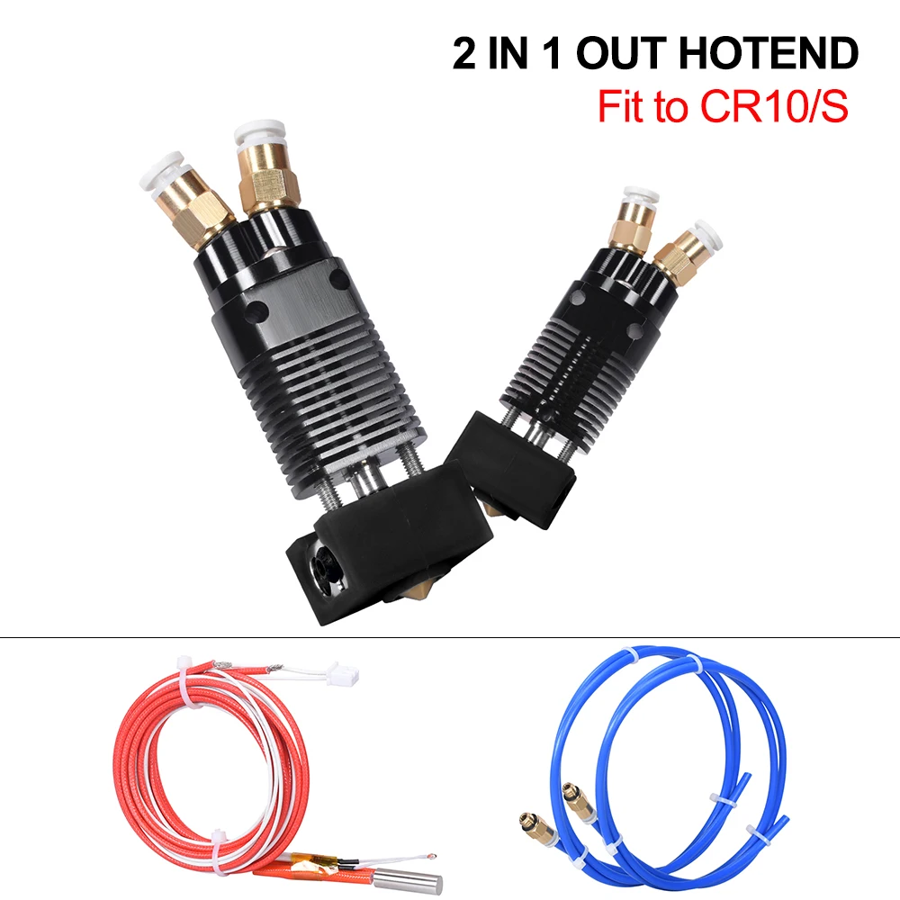 2 в 1 Hotend экструдер двухцветный 75 мм 12/24 40 Вт обновленные детали для 3D принтера CR10S