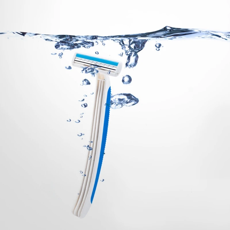 

50 Pcs Stainless Razor Blades Disposable Stainless Steel Hospitality Quality Shavers High End Twin Blade Razors for Men