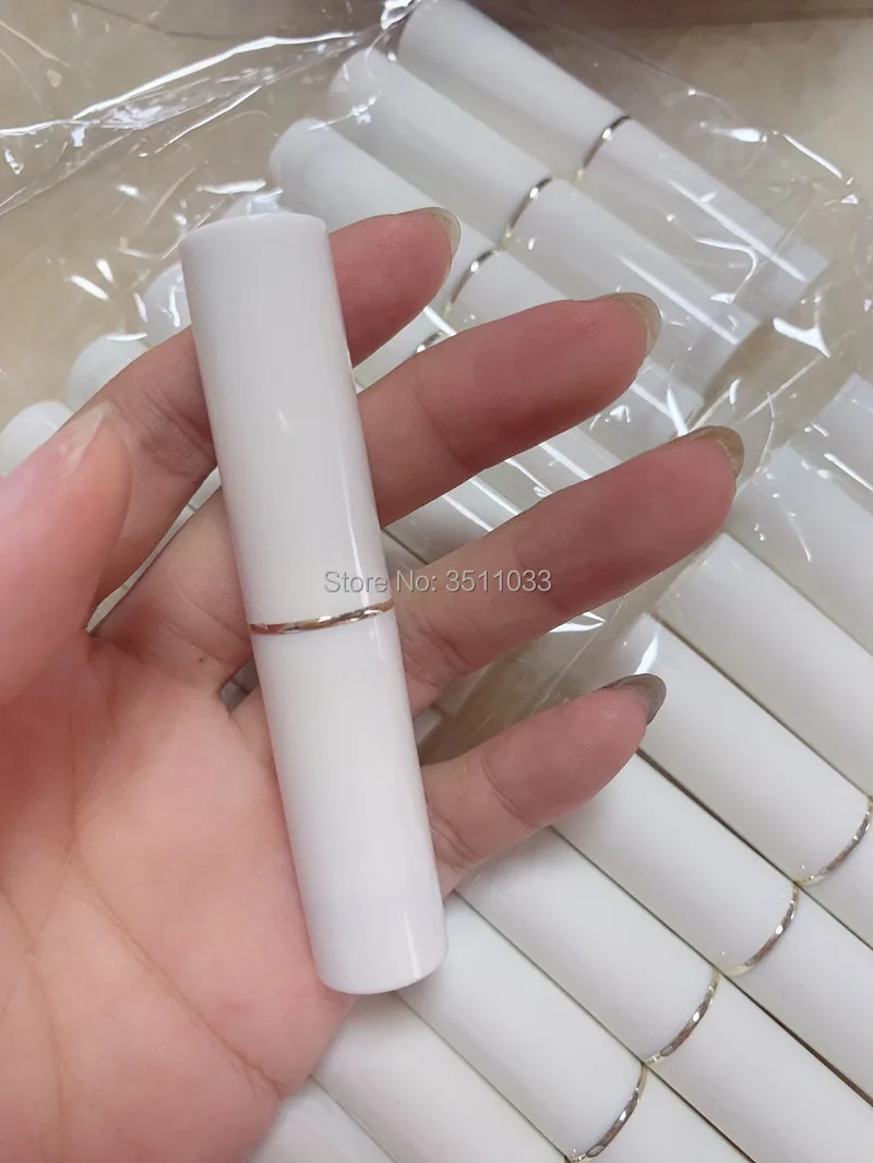 Тонкий белый Косметический бальзам для губ контейнер пустые губные трубки