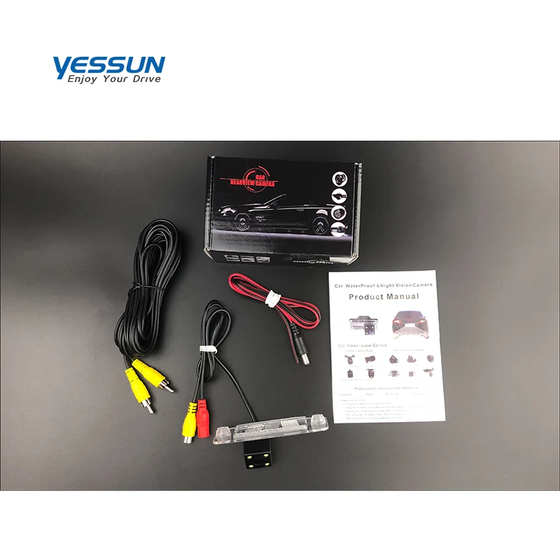 Камера заднего вида Yessun 4 светодиода с ночным видением угол обзора 170 градусов HD