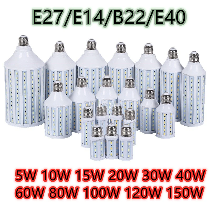 E27 B22 E40 E14 светодиодный светильник переменного тока 220V лампа 5 Вт ~ 150 5730 2835SMD