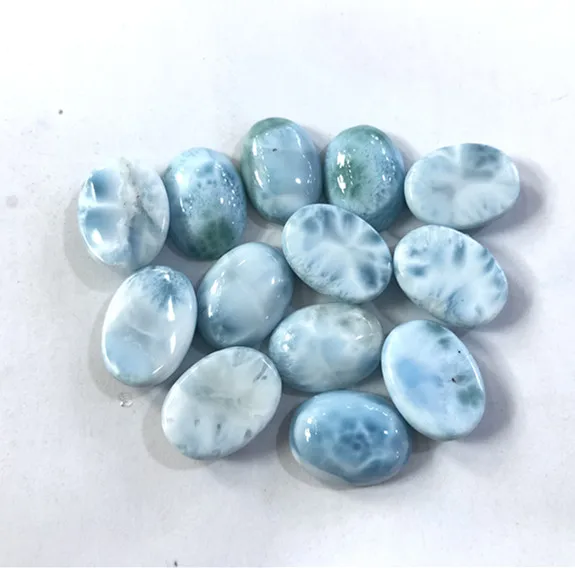 100% натуральный Ларимар 12*16 мм овальный камень Кабина кольцо лицо кулон 2 шт./лот