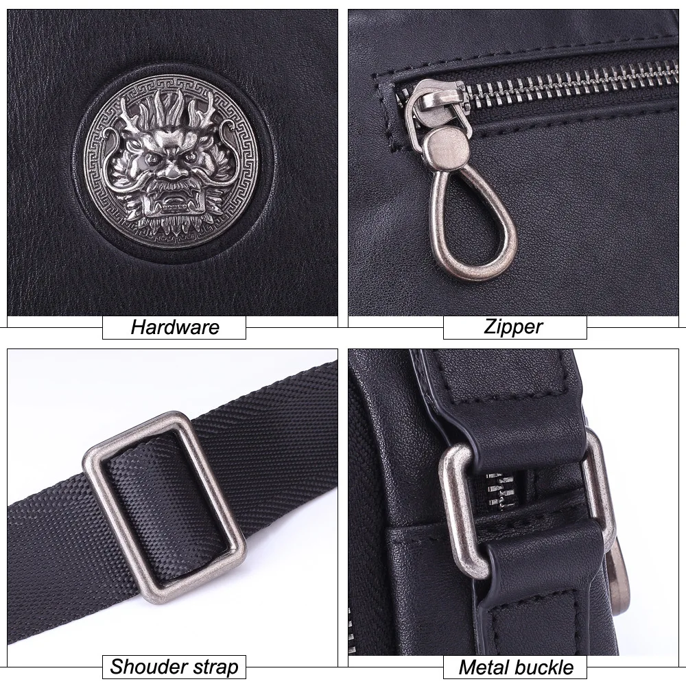 

YourSeason Korean Fashion Men Genuine Leather Messenger Bag 2021 Casual Shoulder Boys Cowhide Mobile Phone Bags Outdoor