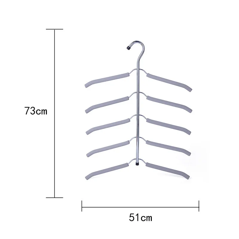 1PC Multilayer Fish Bone Shape Stainless Steel Clothing Storage Racks Clothes Hanger Holder Wardrobe Laundry Drying Rack | Дом и сад