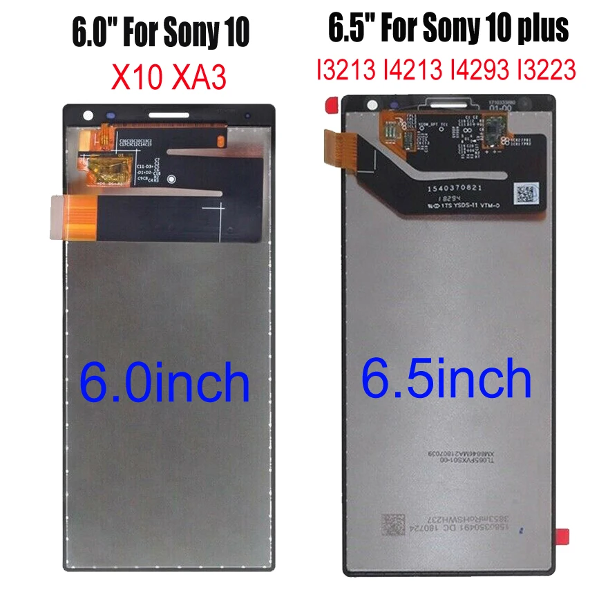 

Оригинальный ЖК-дисплей 6,5 дюйма для Sony Xperia 10 Plus, сменный сенсорный экран 10 Plus I3213 I4213, 6,0 дюйма для Sony 10, ЖК-дисплей XA3
