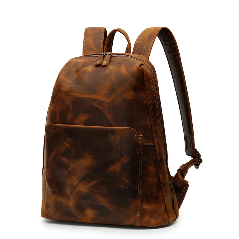 

Nesitu Highend A4 New Design Black Brown Coffee Cowhide Genuine Leather 14'' Laptop Women Men Backpack Travel Bag M8718