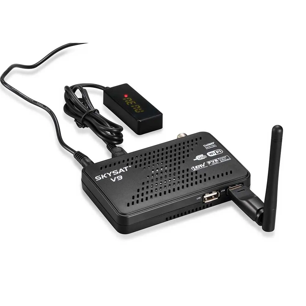 [4 шт.] DVB S2 спутниковый ресивер SKYSAT V9 поддержка Ccamd сервера hd Newcamd WiFi 3G Youtube PVR PowerVu Biss