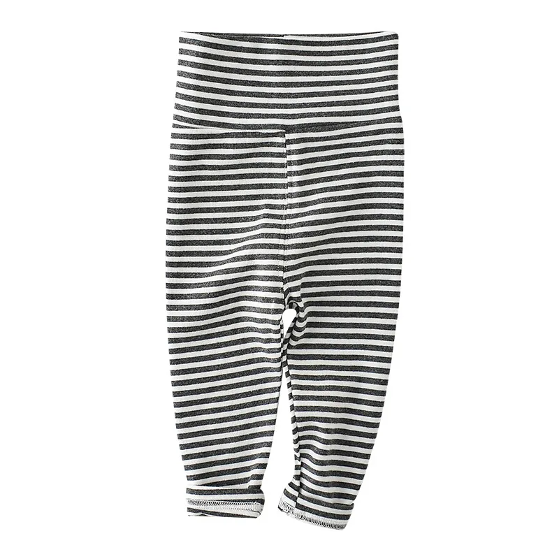 

WLG Baby Boys Girls Pants Spring Fall High Waist Beige Gray Striped Pant Toddler Casual All Match Trousers