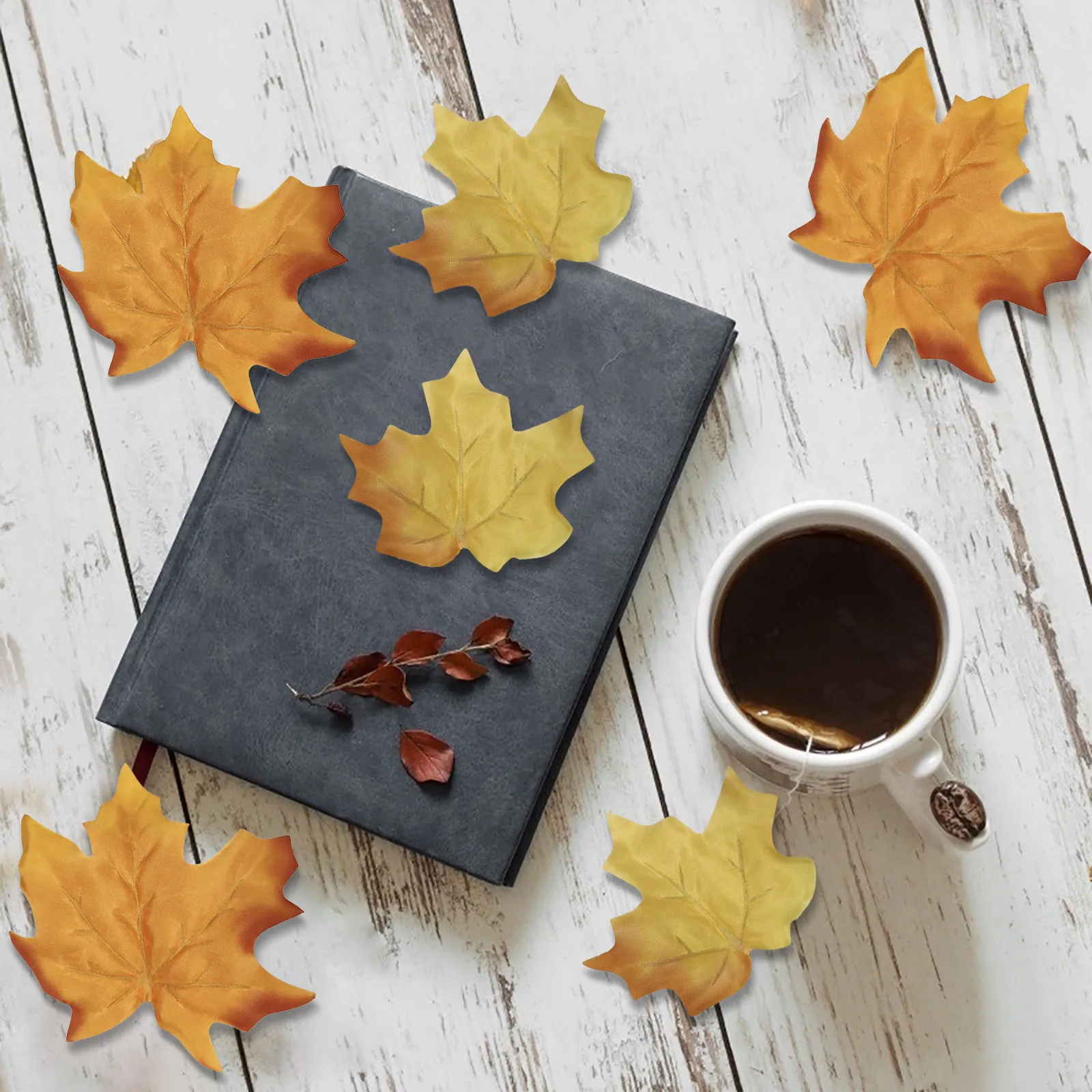 

50/100 шт., искусственные кленовые листья