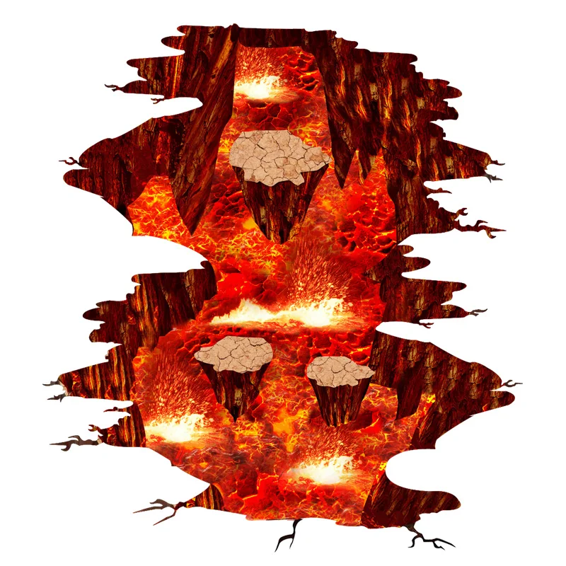 [SHIJUEHEZI] Magma 3D Наклейка на стену съемные DIY Декоративные наклейки для дома гостиной