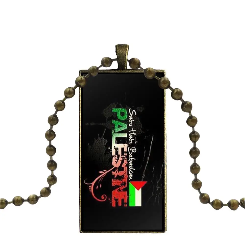 Бесплатная палестинский флаг Для Универсальные вечерние подарок Стекло кулон