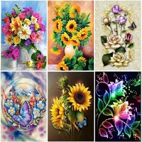 beautiful flowers pattern 5d diamond painting full round drill home wall decorative painting embroidery mosaic cross stitch