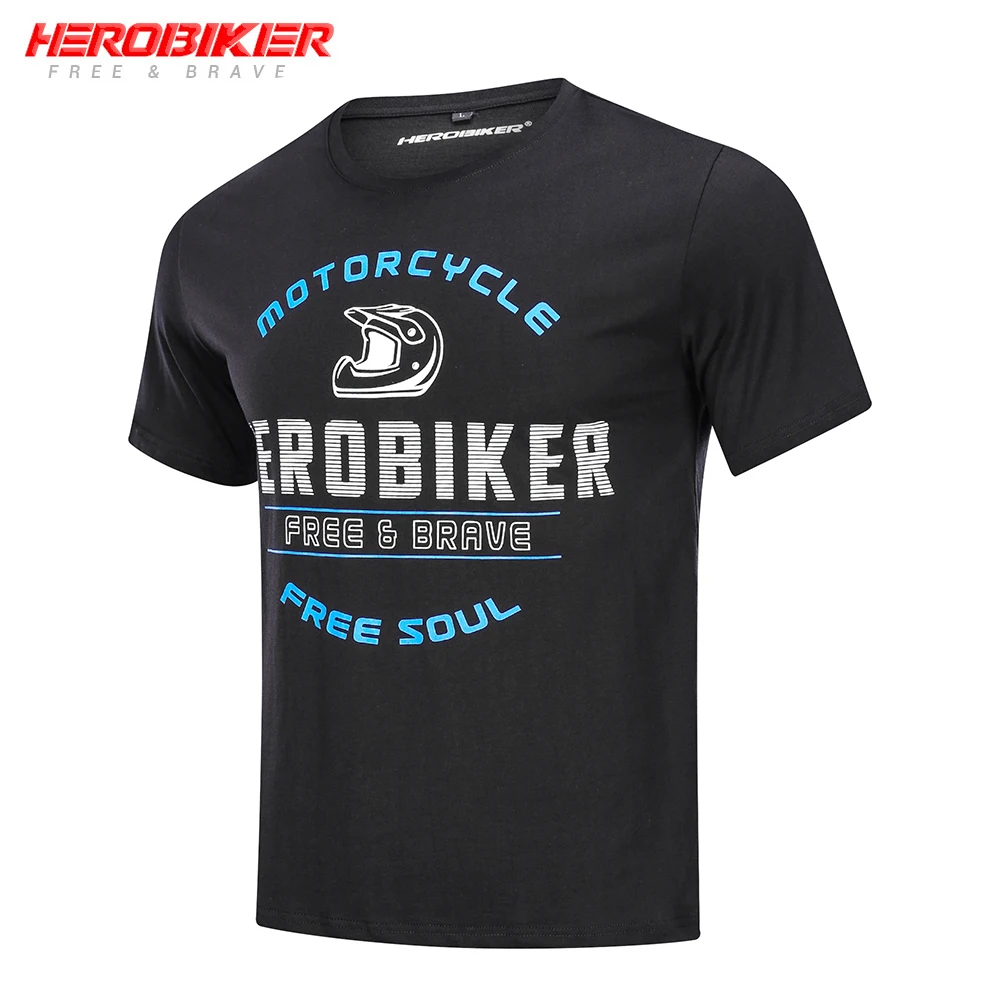 Футболка HEROBIKER Мужская для езды на мотоцикле короткая тенниска модная
