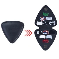 functional guitar picks holder case with 12 guitar picks creative storage case plectrums bag mediator fashion wearable pouch bag
