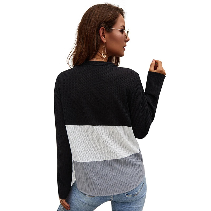 Женский трикотажный кардиган с V-образным вырезом и длинными рукавами |