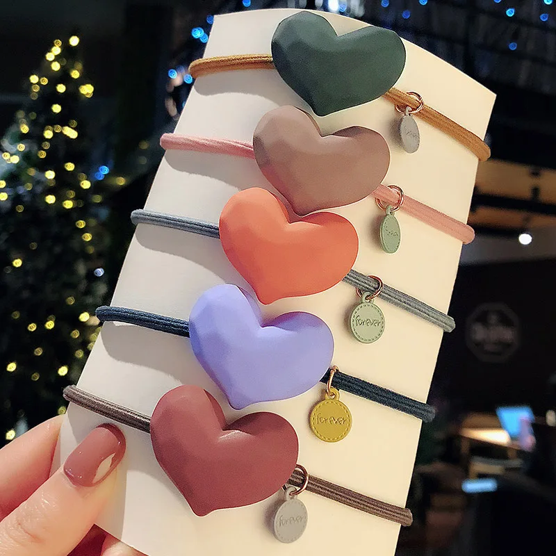 1 шт. резинки для волос в форме сердца женщин милые аксессуары студенческое