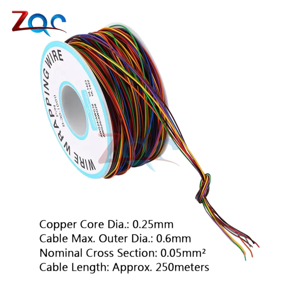 Кабель для обмотки изоляции 250 м разные цвета P/N B 30 1000 30AWG 8 проводов цвет интерьера