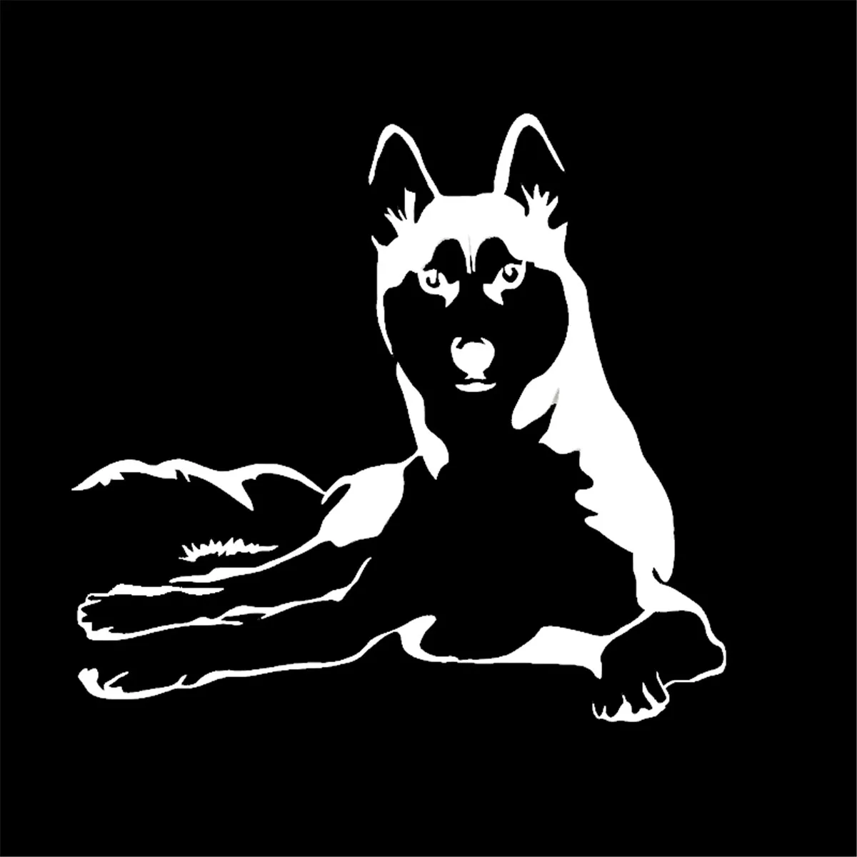 

Creativity Husky Dog Vinyl Cover Scratch Decorative Bodywork Car Stickers Decals Sunscreen Suv Interior KK13*12cm