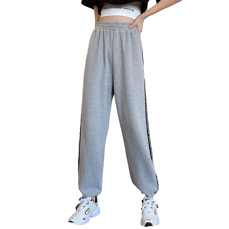 

Брюки спортивные однотонные в стиле Харадзюку, тонкие свободные облегающие штаны-султанки до щиколотки, брюки-султанки для бега, весна-осен...