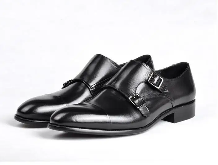 Итальянские кожаные мужские модельные туфли в деловом стиле Трендовые